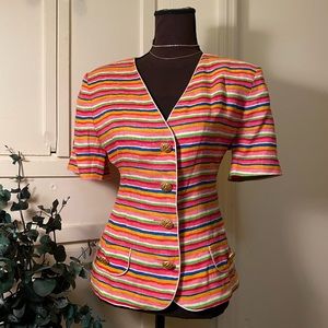 Gorgeous Vintage Saks Fifth Ave Linen Blouse